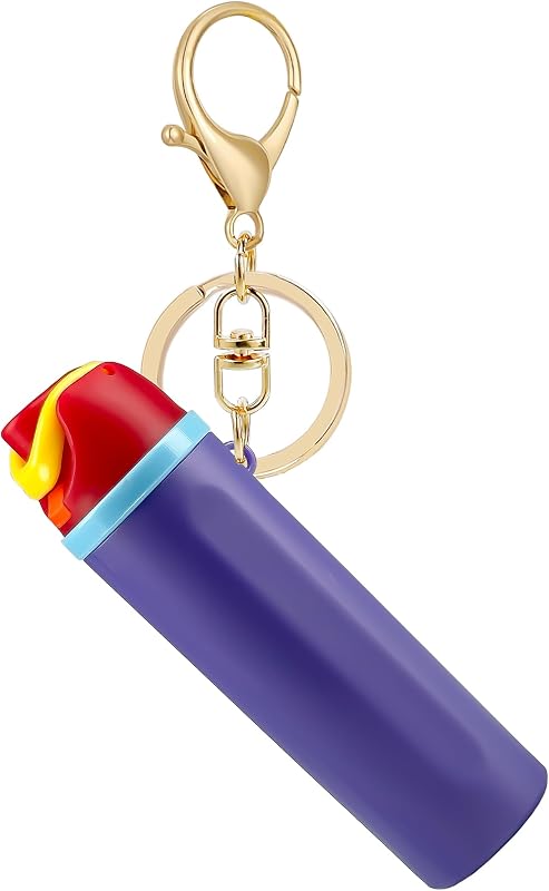 Chaveiro em formato de mini garrafa com porta-balm e compartimento interno ERTUNA KK-07