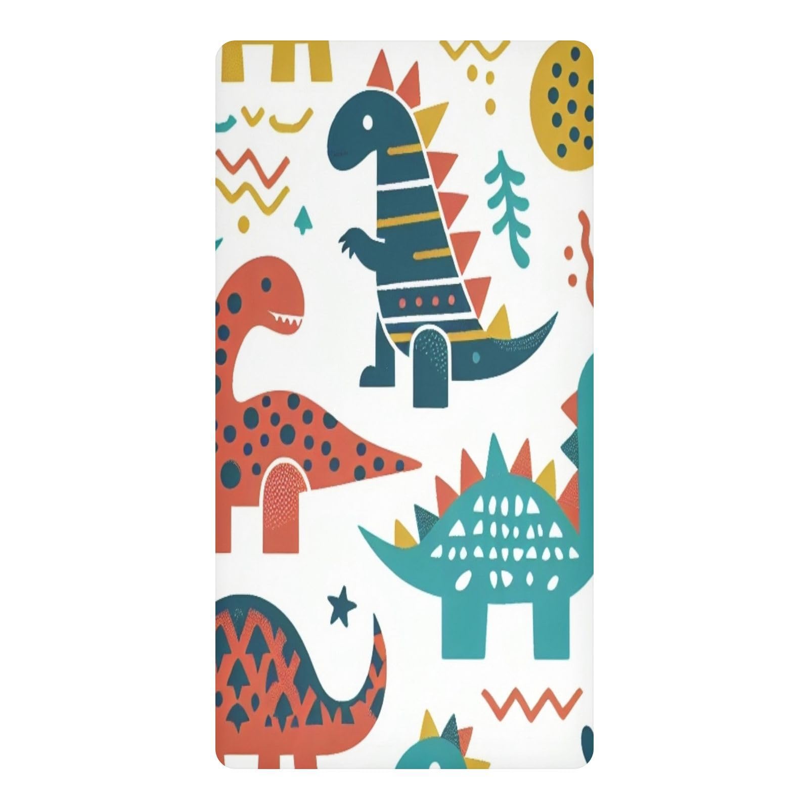 JiangGgen Dinosaur Baby Crib Sheet Soft Breathable Playard Sheet-S