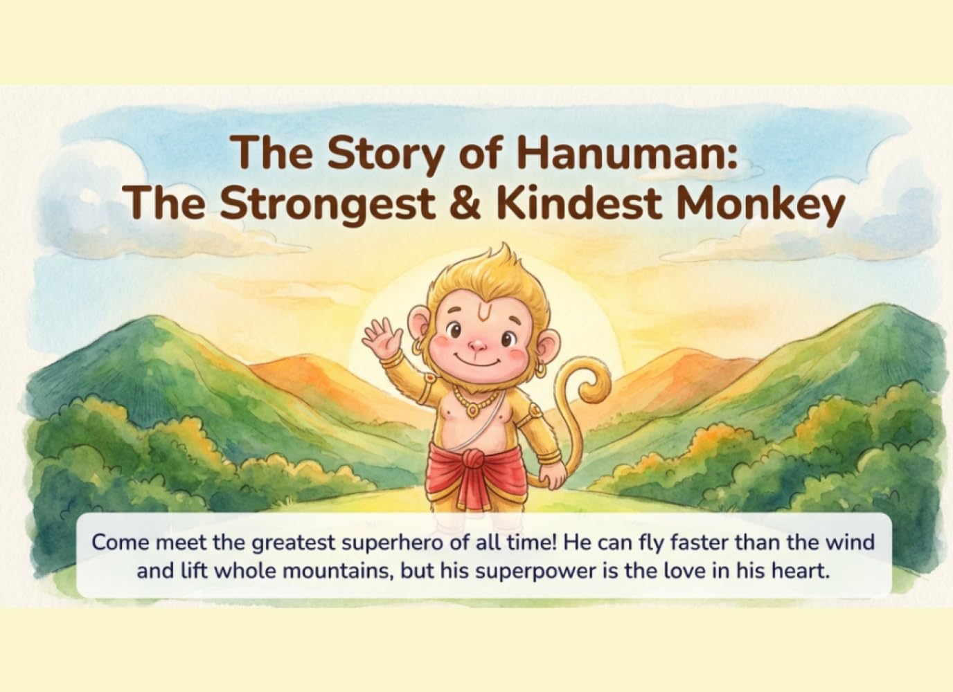 The Story of Hanuman: The Strongest & Kindest Monkey (Illustrated Adventures)