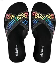 Mini Melissa M-Lover Slide Infantil Preto Verde 35968