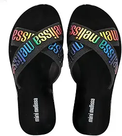 Mini Melissa M-Lover Slide Infantil Preto Verde 35968