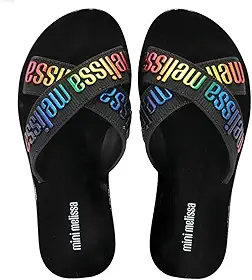 Mini Melissa M-Lover Slide Infantil Preto Verde 35968