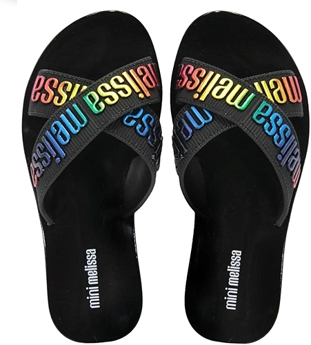 Mini Melissa M-Lover Slide Infantil Preto Verde 35968