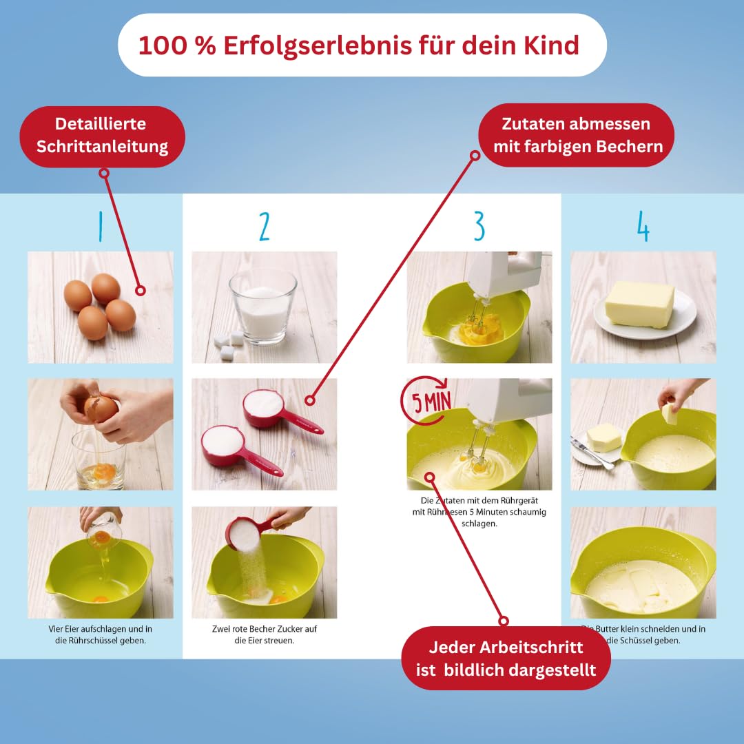 Becherküche Kinderleichte Kreative Motivkuchen (Band 8): ERGÄNGZUNGSEXEMPLAR, kinderleicht backen mit Kindern, Backbuch für Kinder ab 4 Jahren, Backen nach Bildern, Backen mit Kindern,14 Motivkuchen
