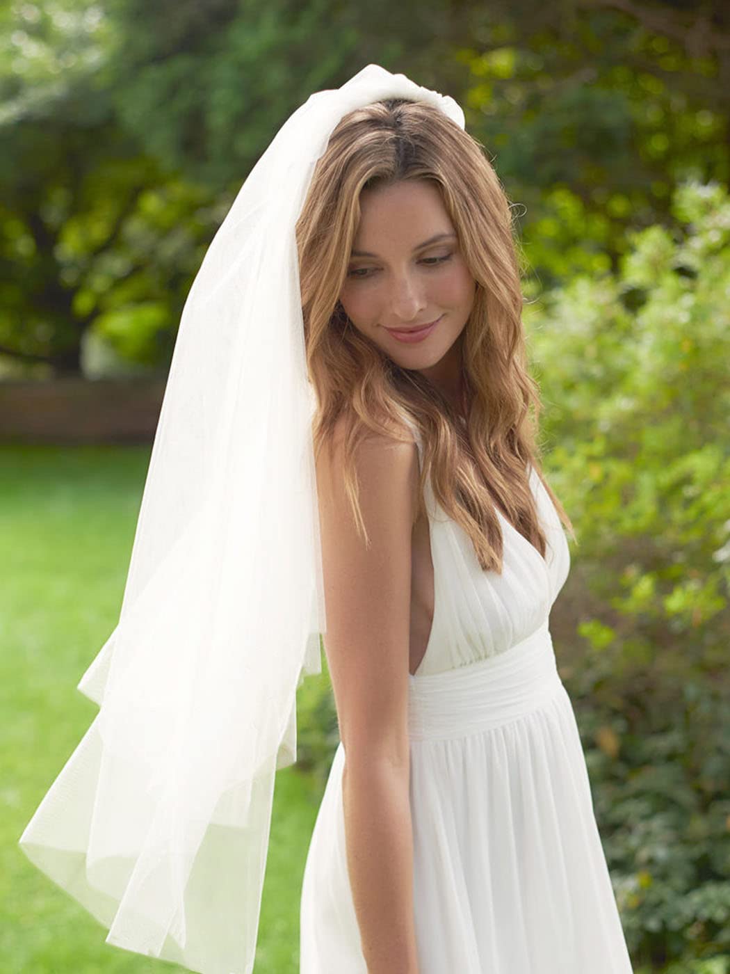 Comprar Velos De Novia Velo De Novia De Capas Con Guantes De Tul