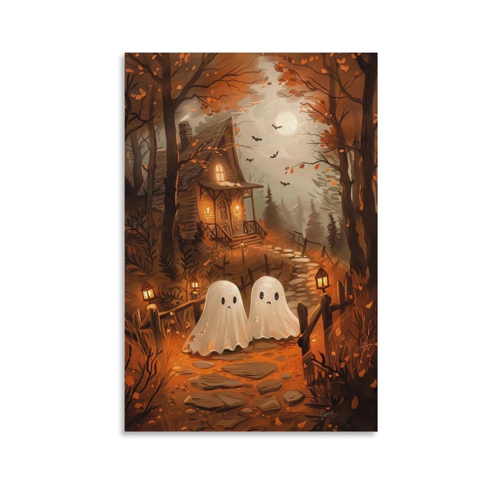 HUERYRYHY Autumn Cottage Spirits 02 Poster Wall Art Canvas Vintage Aesthetic Painting Decor for Rooms 20x30inch Unframe-style