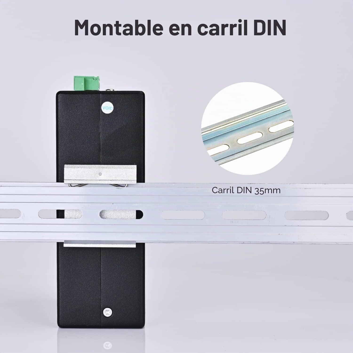 InHand Networks ISE5005D Switch Ethernet Industrial 5 Puertos Gigabit, Conmutador de Red No Gestionable Carril DIN, Ultracompacto 24mm, -40°C a +75°C, Certificado CE/UL (Bornera Incluida)
