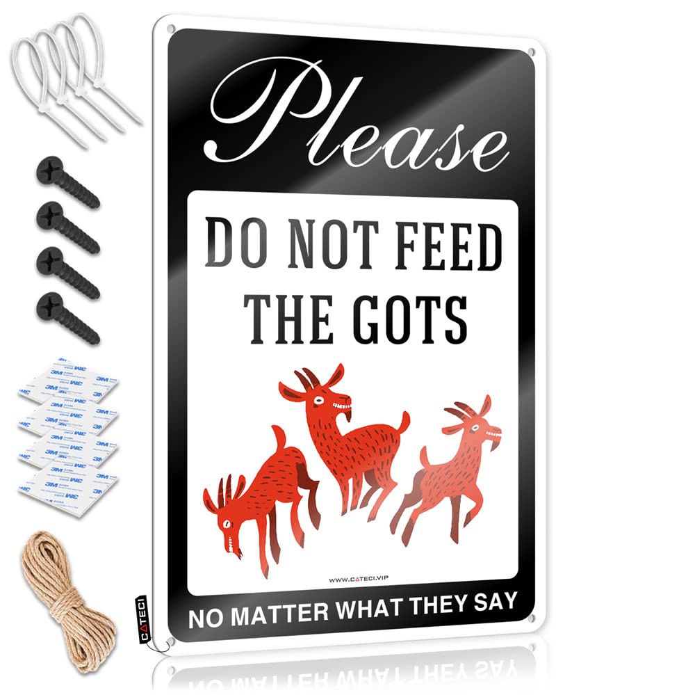 STWNVOITV Bar Funny Signs Please Don’T Feed The Goats, No Matter What They Say Sign Bar Signs For Home Bar Funny Bar Signs Vintage(30X40CM)