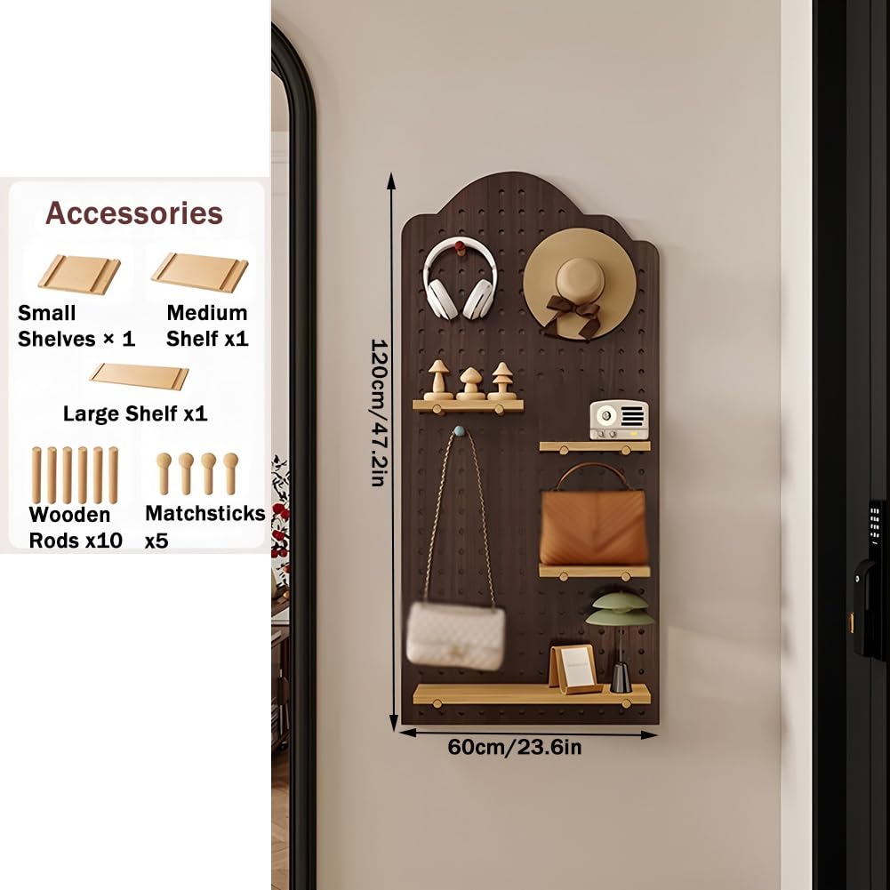 Stecktafel-Wand-Organizer-Paneele aus Massivholz, modulares Display-Kit für Werkzeugaufbewahrung, Wandhalterungsregale für Garage, Küche und Zimmer – vielseitiges Kombinationssystem