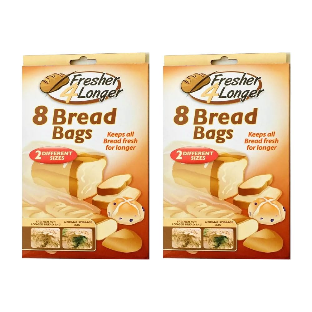 Zopper Bread Bags Keeps Bread Fresher For Longer |Bread Storage Bags In 2 Different Sizes Ideal For Home & Kitchen -Pack Of 16