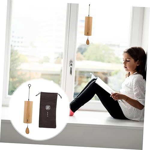 Miniatura 6 de Juego de campanillas de viento japonesas retro hechas a mano con colgantes de madera para decoración interior y exterior, decoración única de