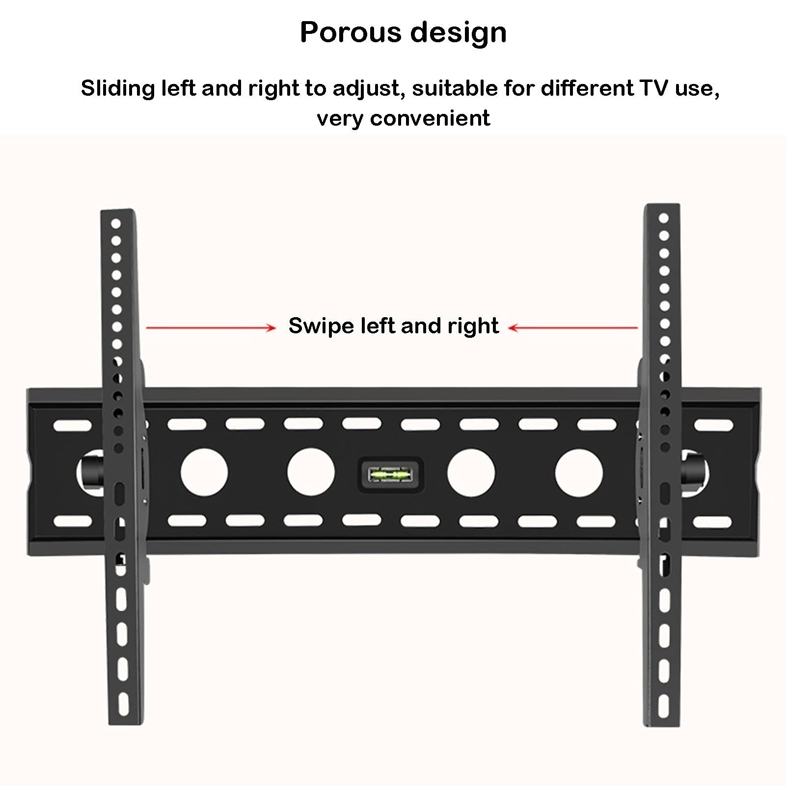 LIU- Soporte De Pared Inclinable para TV De Perfil Bajo para La Mayoría De Televisores De Pantalla Plana De 48 "-70", Sistema De Ajuste Fino Horizontal Integrado, VESA 600x400 Mm