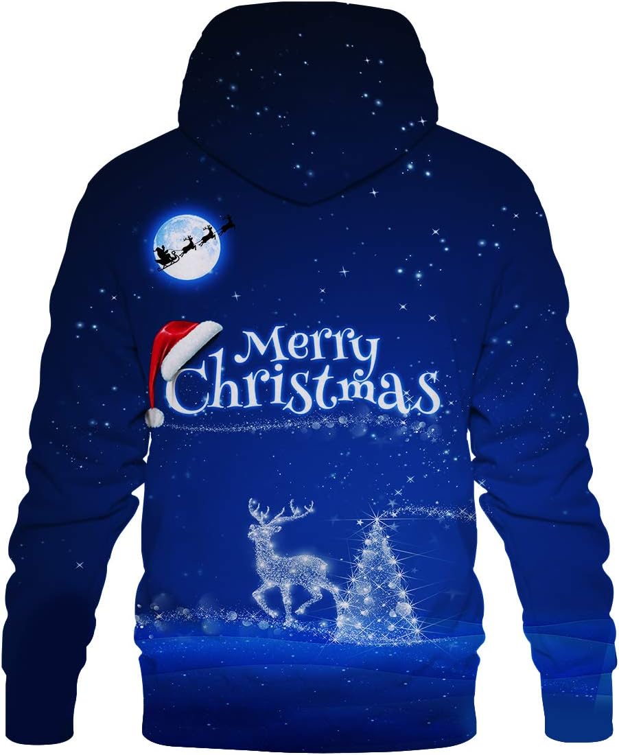 Neemanndy Unisex Graphic Print Hoodies 3D Colorful Novelty Design Long Sleeve Sweaters with Pocket - Image 2