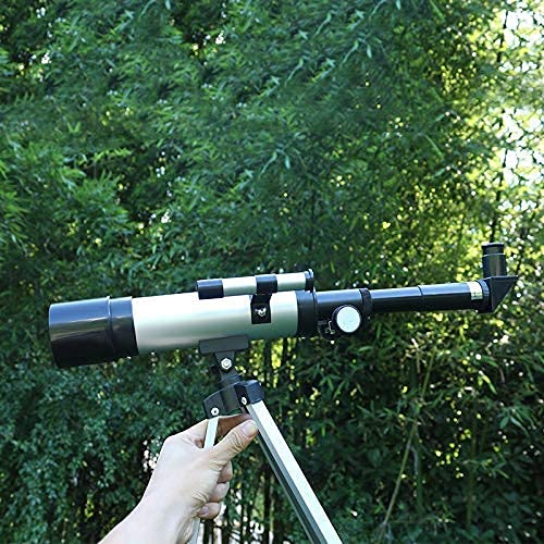 Telescopio astronómico con Zoom Profesional con trípode de Aluminio y buscador de Estrellas Ideal para Principiantes Adultos Niños Adolescentes Apertura 50 mm 90X Refractiva Profunda