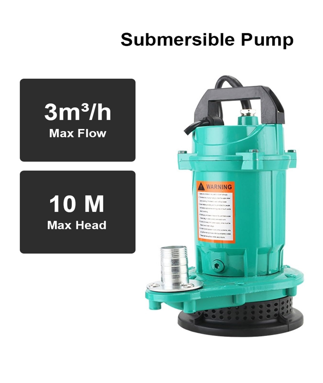Pompa Sommergibile Portatile Ad Alta Prevalenza Ad Alto Flusso 220 V For L'irrigazione Agricola Del Giardino Di Pompaggio Domestico, Pompa Dell'acqua Di Drenaggio