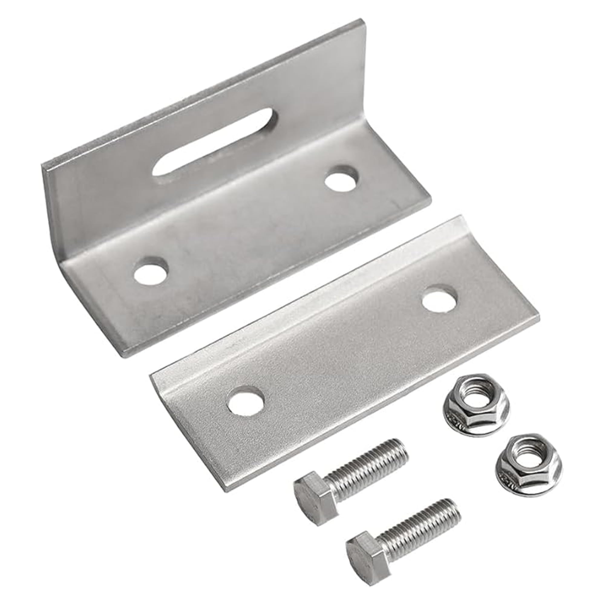 Offgridtec morsetto PV per tetto aggraffato con piastra adattatrice, morsetto preassemblato inox A2, serraggio 3,5 mm, spessore 3 mm, resistente a corrosione e intemperie, 100x40x40 mm (10 pz)