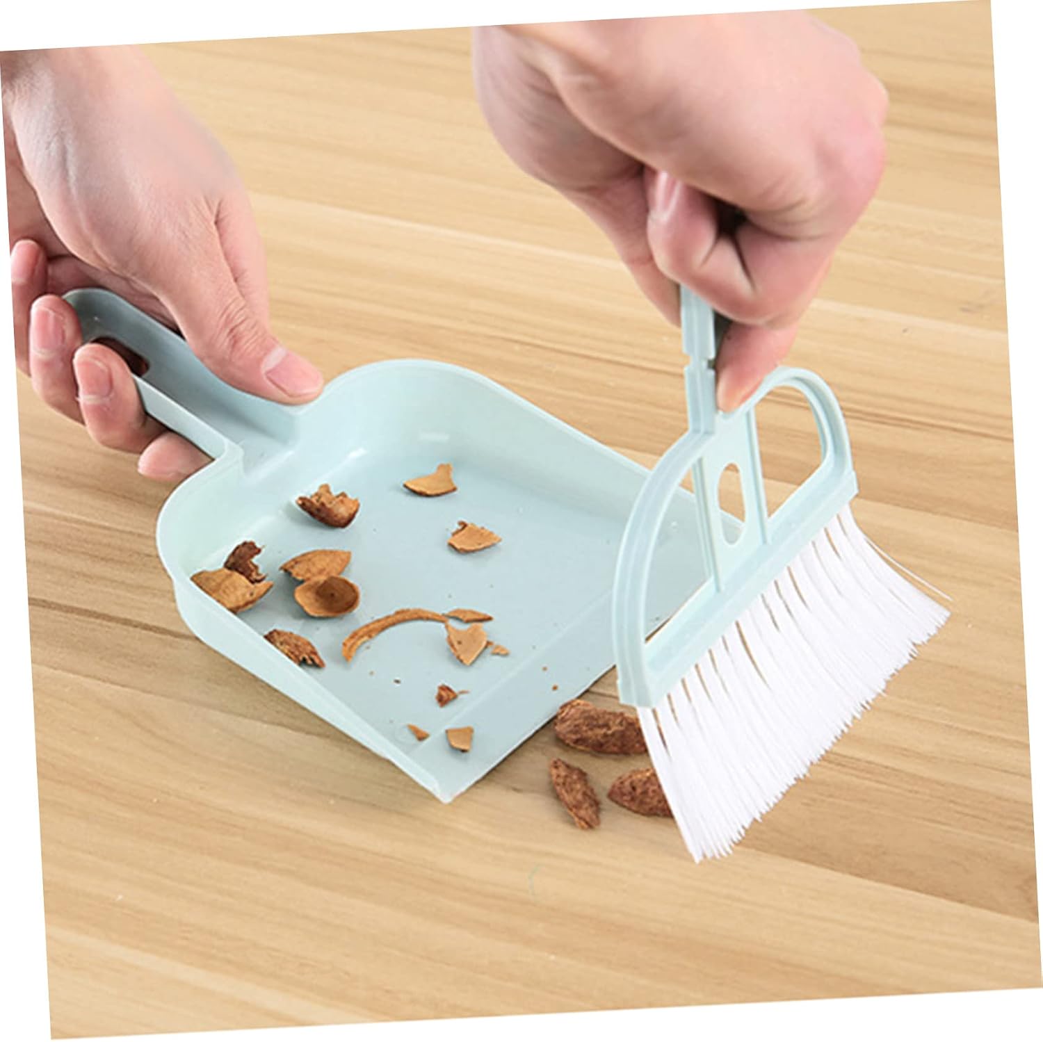 Veemoon 6 Sets Mini Broom and Dustpan Cleaning Brush for Desktop Pet Waste Shovel Simple Design for Use