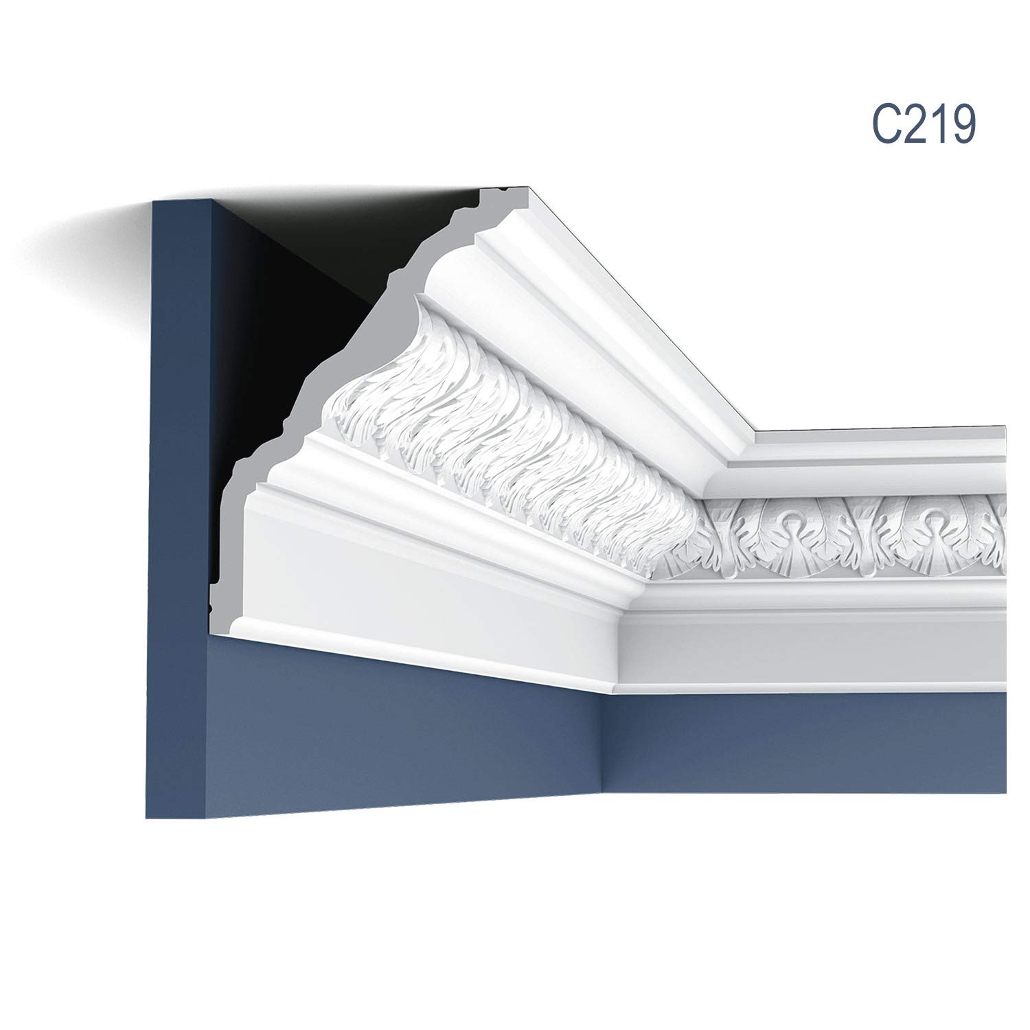 Orac Corniches C219-box 200 cm x 17,6 cm x 13 cm Mousse de polyuréthane rigide prétraité 7 moulures / 14 m