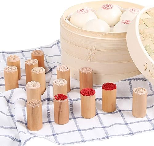 Xdodnev 8 unids/set pastel molde madera postre sello sello tradicional chino luna DIY galleta