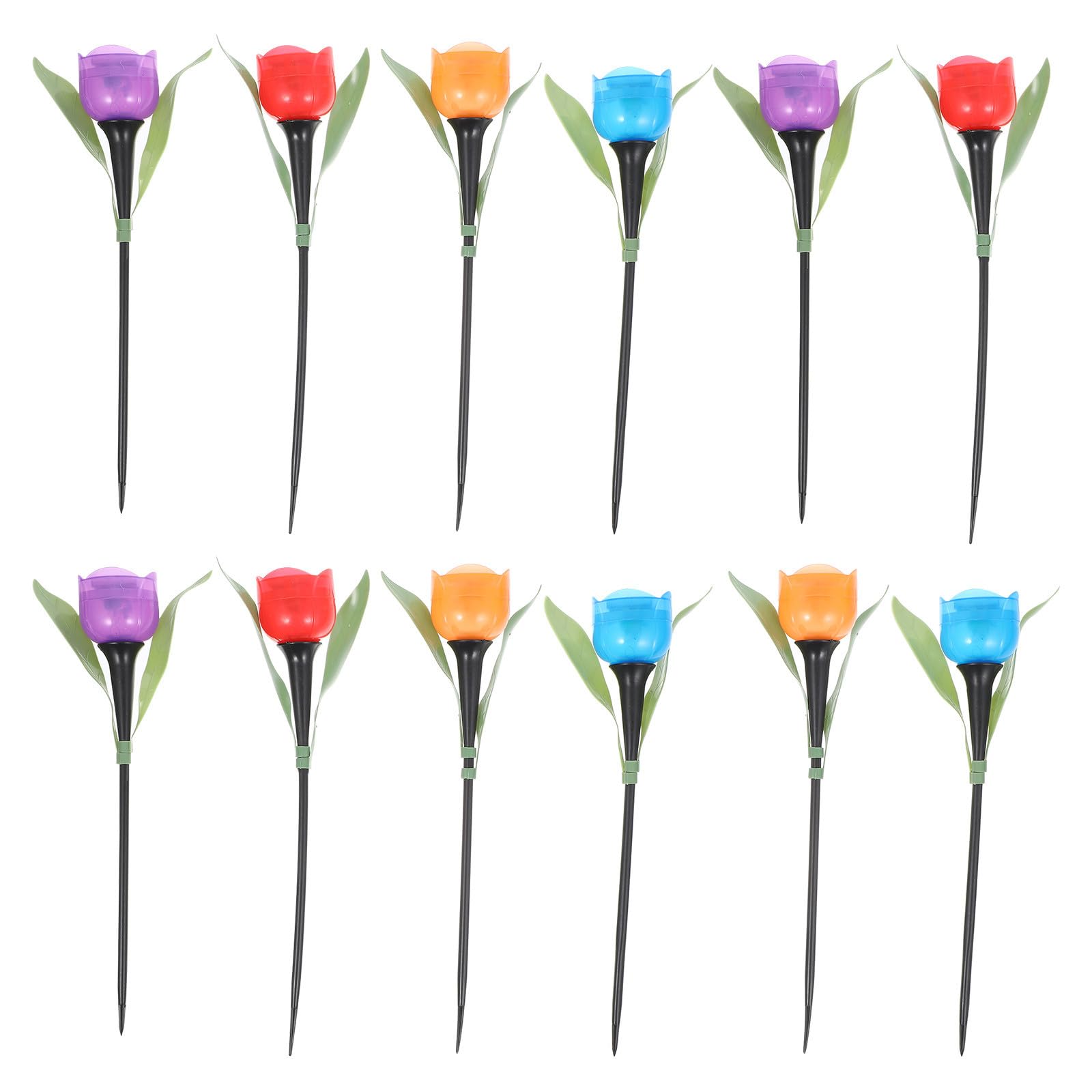 Toyvian Luce Solare per Prato a Tulipano 12 Pezzi in Abs LED