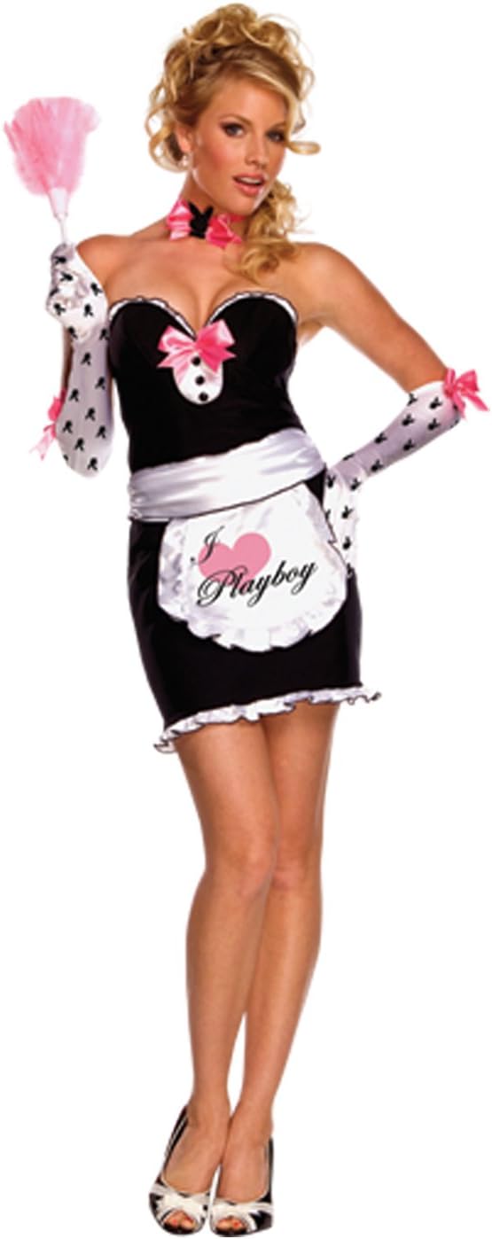 Secret Wishes Women's Playboy Mansion Maid Costume, Multicolor, Medium