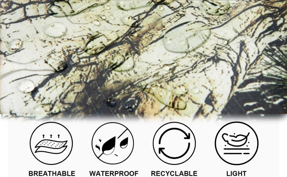 Camo Rain Poncho, Multi Use Waterproof Rain Coat - Image 3