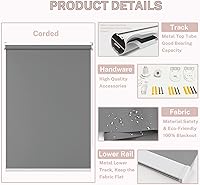 Vista 38 de Persianas enrollables opacas para ventanas y dormitorios, oscurecimiento de la habitación, impermeables, con aislamiento térmico, para ventana