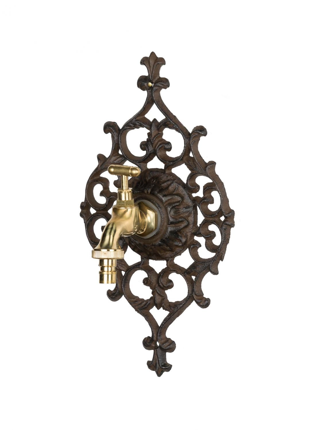Nostalgia conexión de agua ornamentales de hierro roseta grifo de jardín de
