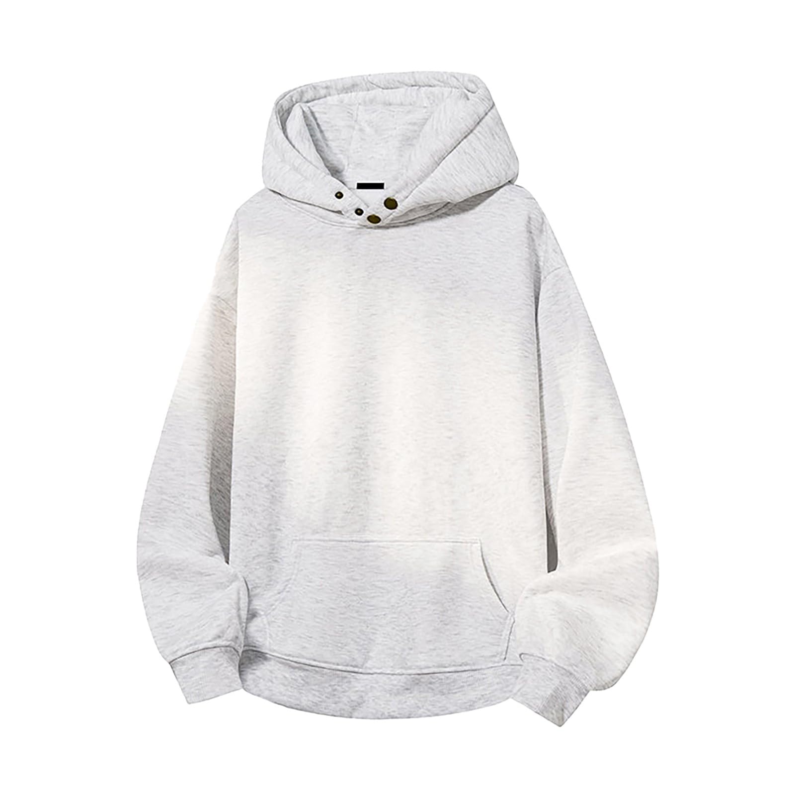 Top Manga Larga Hombre Sudadera Ancha De Color Liso Estilo Americano, Informal Y Otoño E Invierno. Sin Mangas (Grey, XL) Camisetas Ropa Verano Casual para Camisa Impermeable Chaqueta
