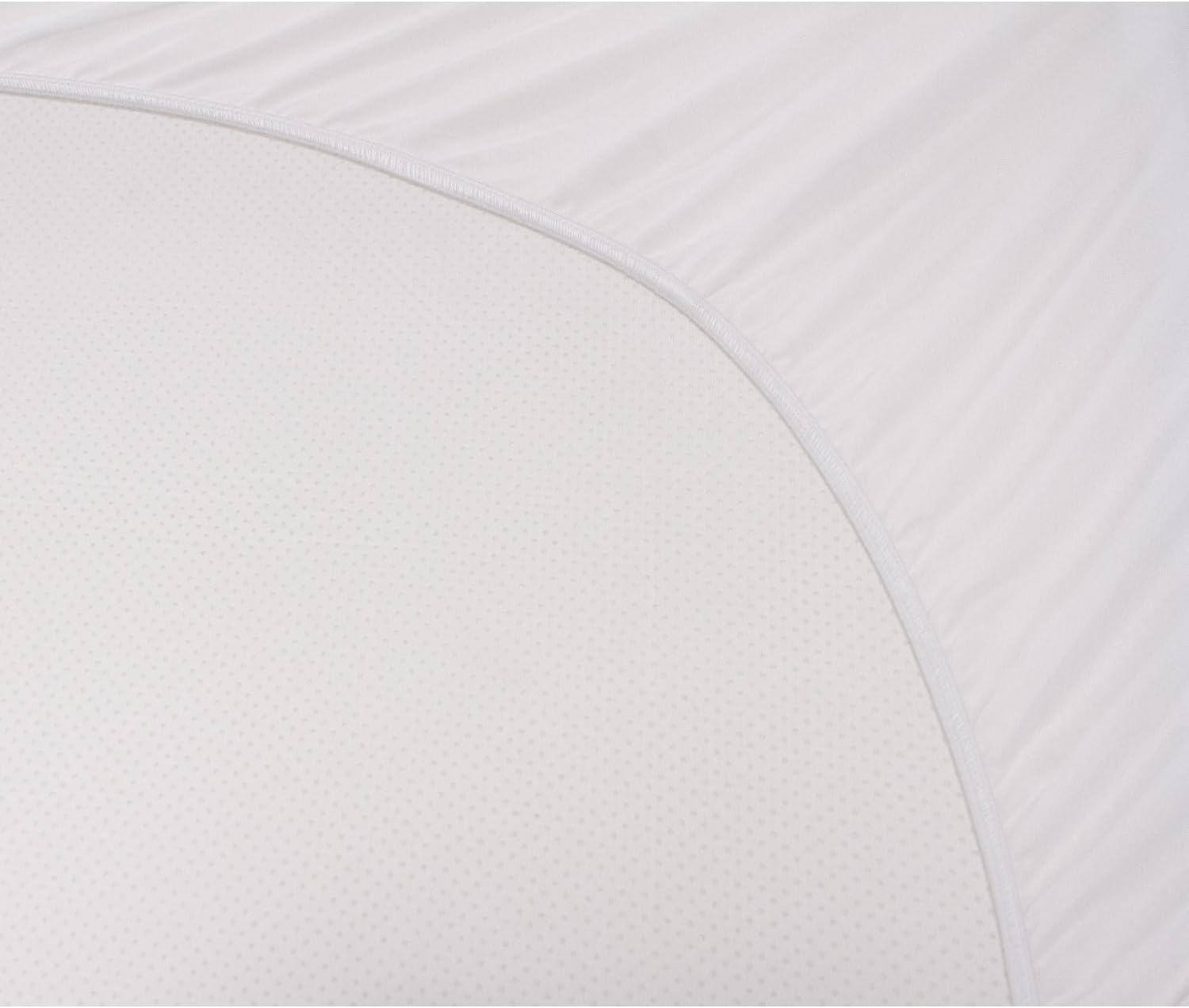 Cooling Queen Mattress Protector - Polyester White - Cool and Breathable Fabric - Universal Fit for Mattresses - Cooling Mattress Cover