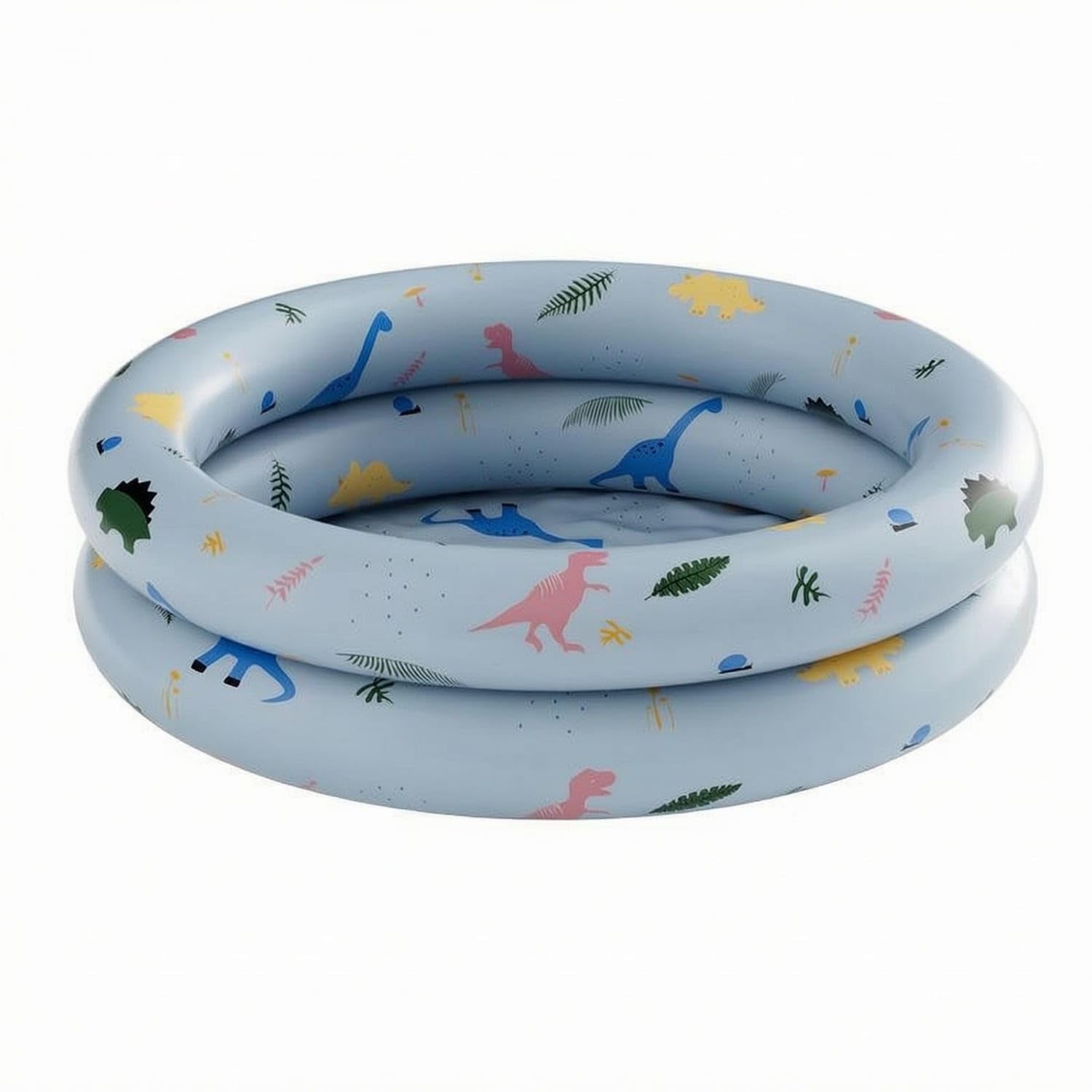 Wide Rim Round Inflatable Pool Smooth 120cm Dinosaur Blue | Construction Comfort Blue 120cm Dinosaur-image-28