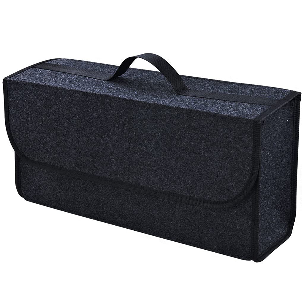 TRoki Multi-Pocket Car Trunk Organizer: Felt Storage Box for Efficient Cargo Management