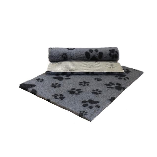 Foto 3 de 8 de Vet Fleece Manta de Forro Polar Antideslizante con diseño de Huellas, para Perros, Gatos, Cachorros, etc