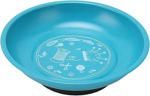 Miniatura 6 de BFYDOAA Plato magnético con 150 agujas de cuentas, cojín de costura magnético redondo, soporte magnético para agujas de coser, pasadores de presión