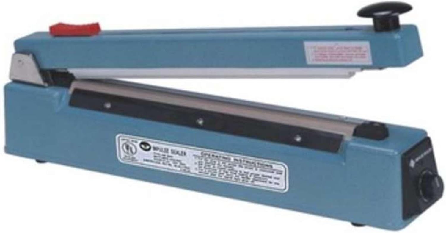 AIE 500 Hand Operated Impulse Sealer, Manual Bag Sealer with 2mm Seal Width, 20 inch Max. Seal Length - 800 Watts