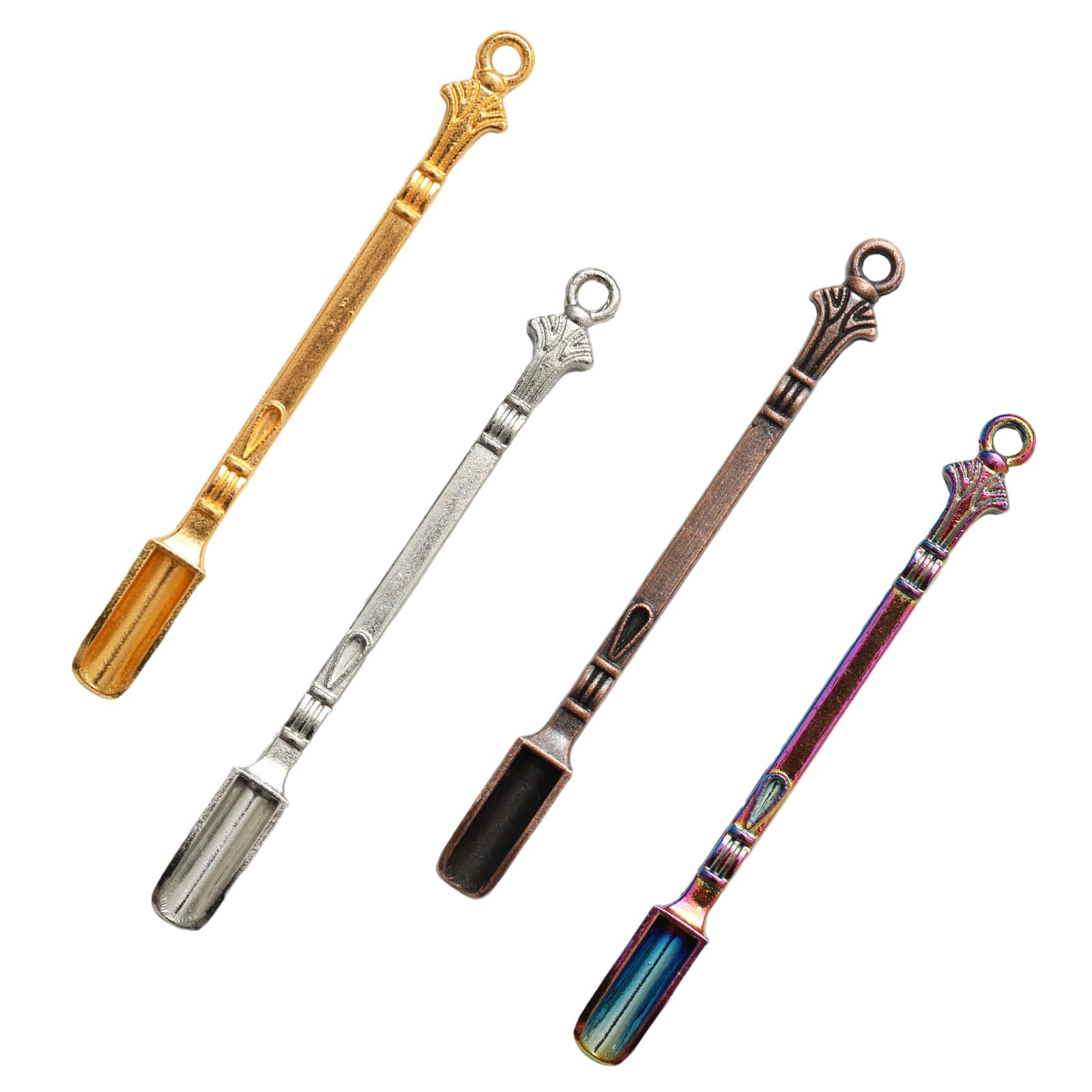 YUYUDEHM 4 Pcs Mini Spoons, Small Spice Spoon, Medicine Spoons, Colorful Spoons for Powder