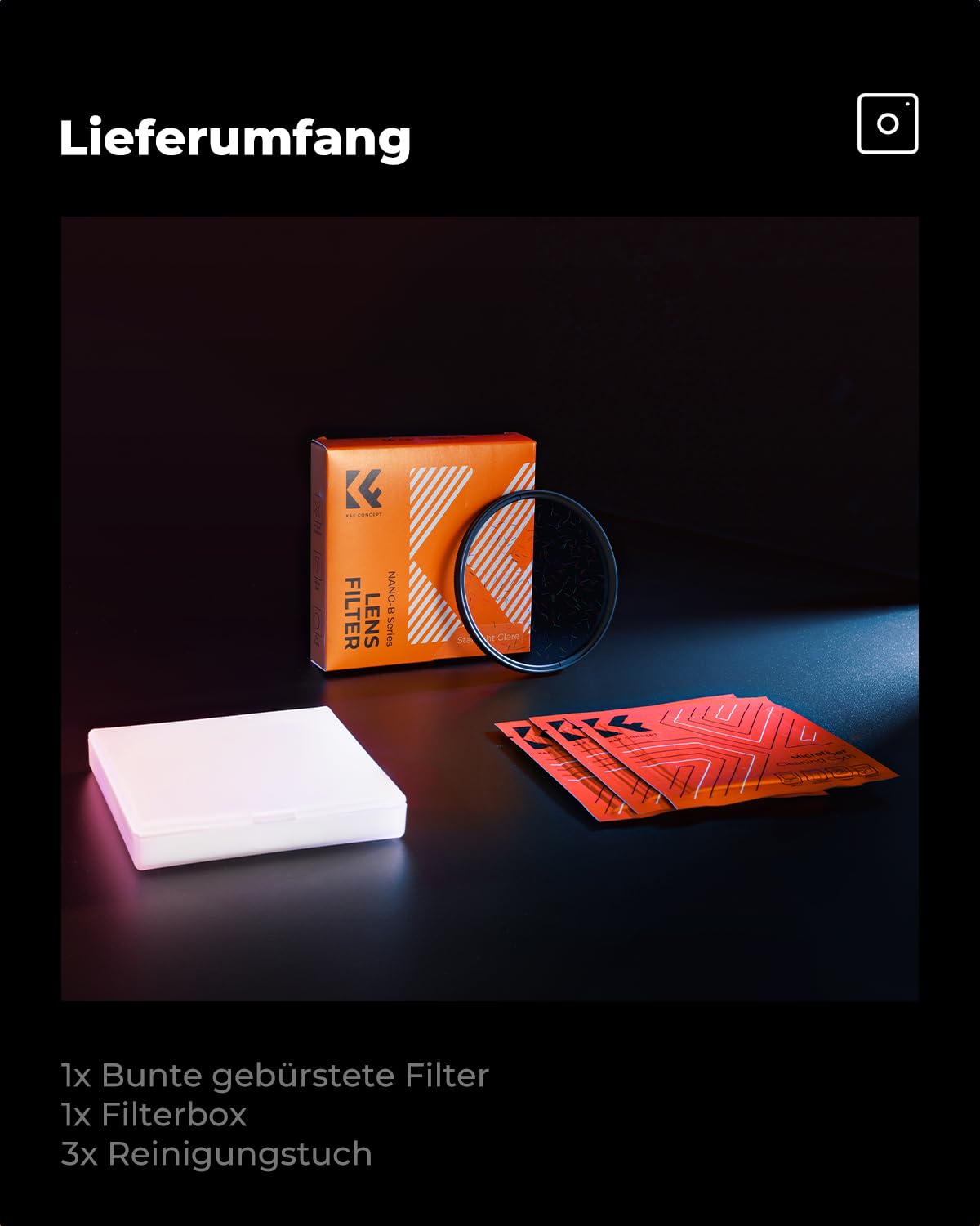 K&F CONCEPT Prisma Filter 67mm Buntes Sternenlicht Gebürstet Anamorphe Filter (Nano-Basic)
