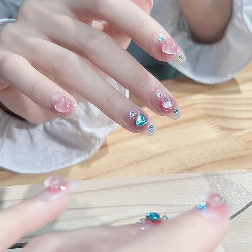 Miniatura 10 de Uñas postizas cortas a presión cuadradas con diseño de lámina dorada, uñas postizas de leopardo verde, uñas acrílicas de cobertura completa, uñas