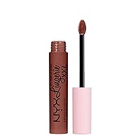 Vista 14 de NYX Professional Makeup, Lingerie XXL - Lápiz labial líquido mate, color Strip'd Down (beige coral)