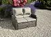 greemotion Rattan-Lounge Bahia Rondo, Sofa & Bett aus Polyrattan, Indoor & Outdoor, 2er Garten-Sofa mit Stahl-Gestell, Daybed, braun-beige