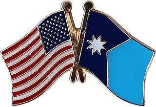 USA and Minnesota (2024) Flag Die-struck Metal Friendship Lapel Pin with Butterfly Clasp Closure