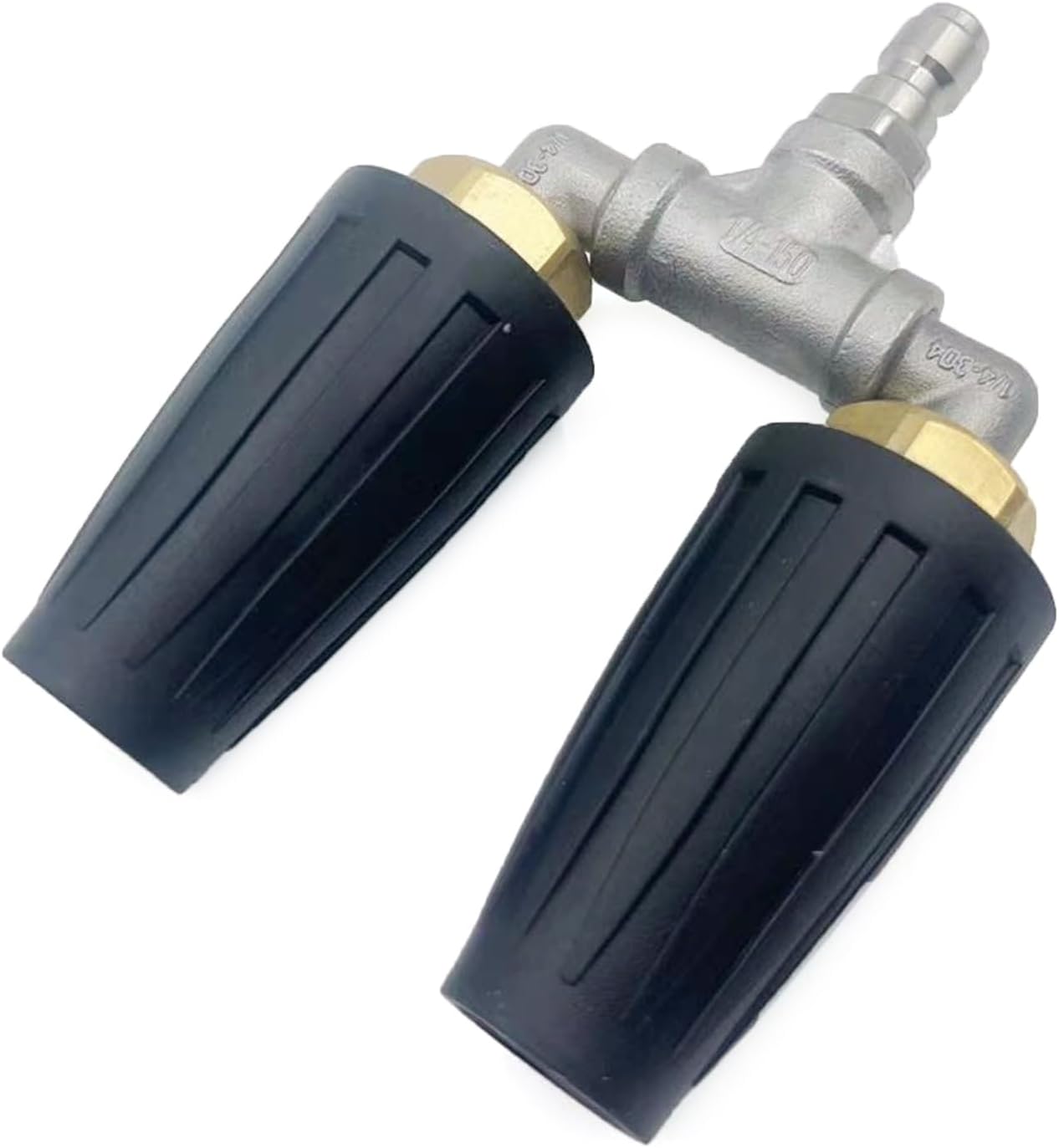 360 Rotating Double Pressure Nozzle Pressure Washer Attachment 4000PSI with 1/4Inch Quick Connector for Car Washer Garden Hose Nozzle