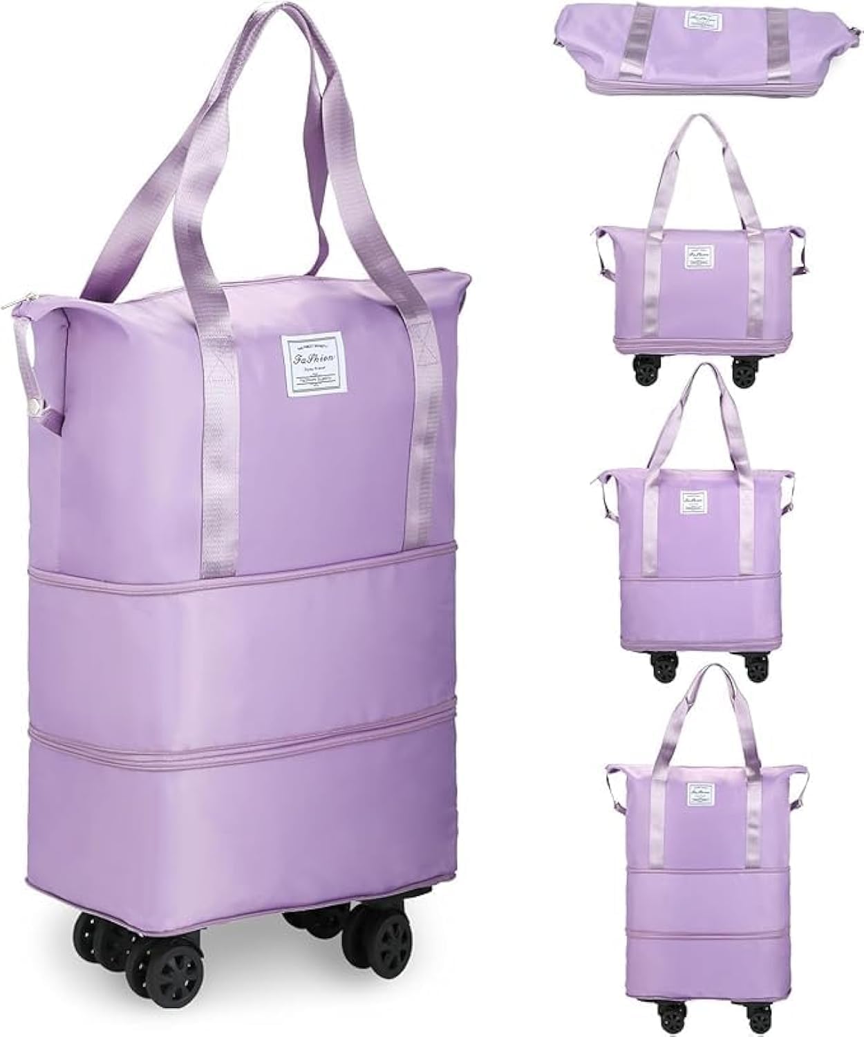 Duffle Bag with Wheels, Expandable Foldable Duffle Bag with Wheels and Handle for Travel, Rolling Luggage Bag Carry on Duffel Bag, Wheeled Travel Duffle Bag, Large Weekend Bag-image-16