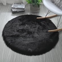 Soft Fluffy Round Carpets for Bedroom Living Room Solid Color Plush Area Rug Faux Sheepskin Shaggy Rugs Floor Mat