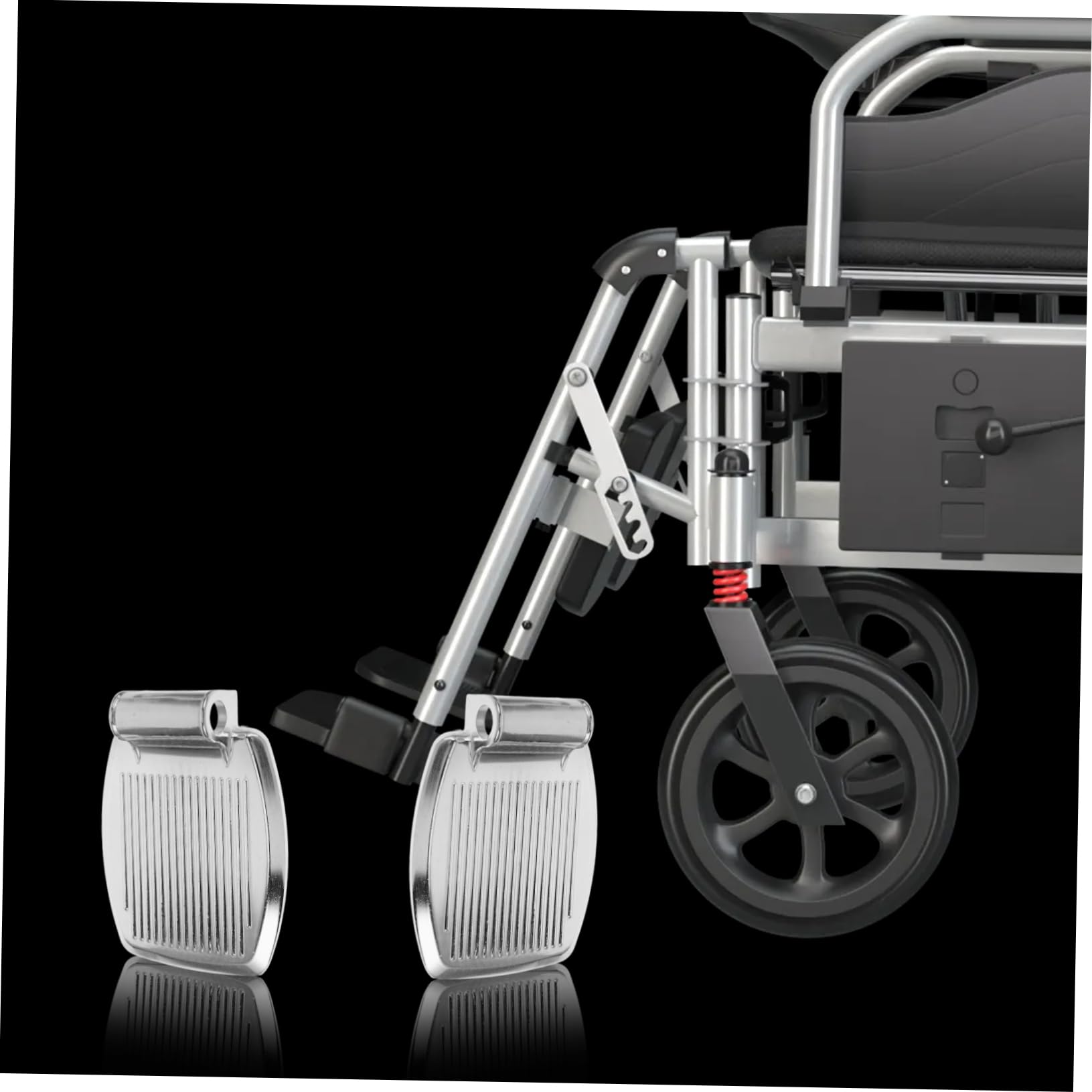 2 Pezzi Poggiapiedi Per in Alluminio 19 Mm Pedana Regolabile Per Scooter Per Anziani Facile Installare e Versatile Per Uso Domestico