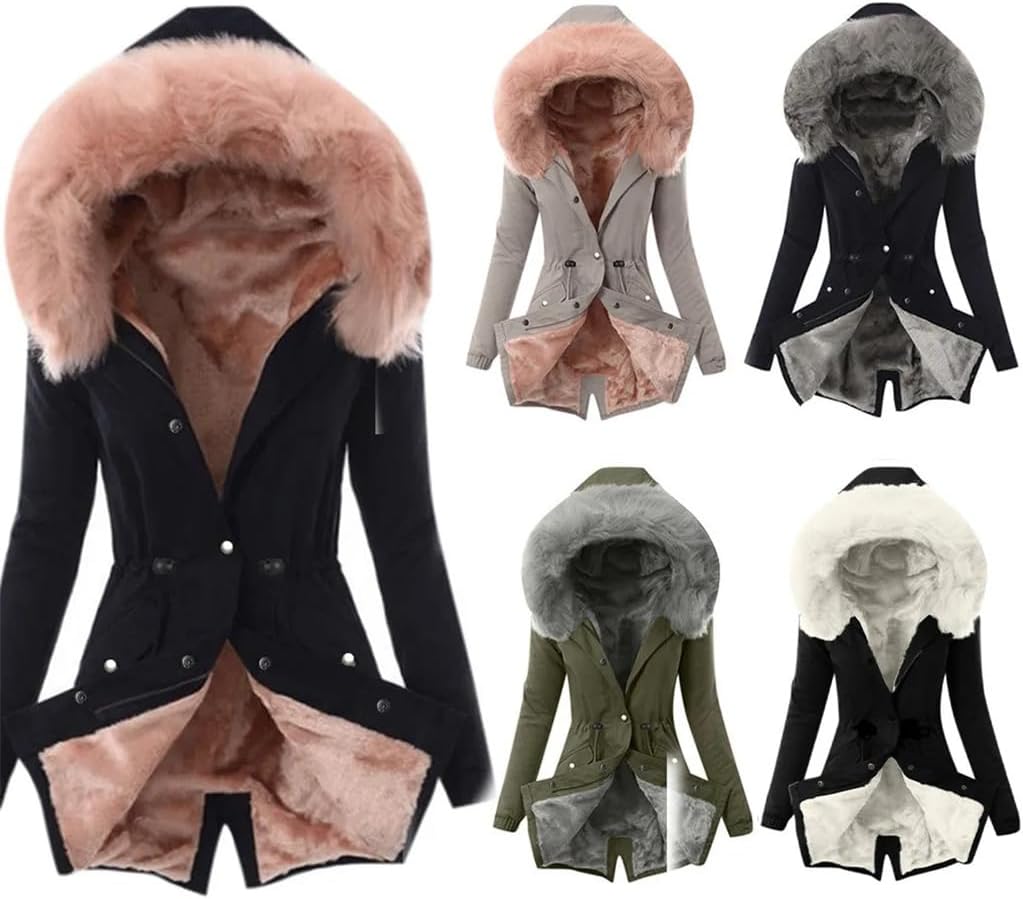 Women's Warm Parka Jacket Jacket Thickened Long Hooded Coat Casual Jacket