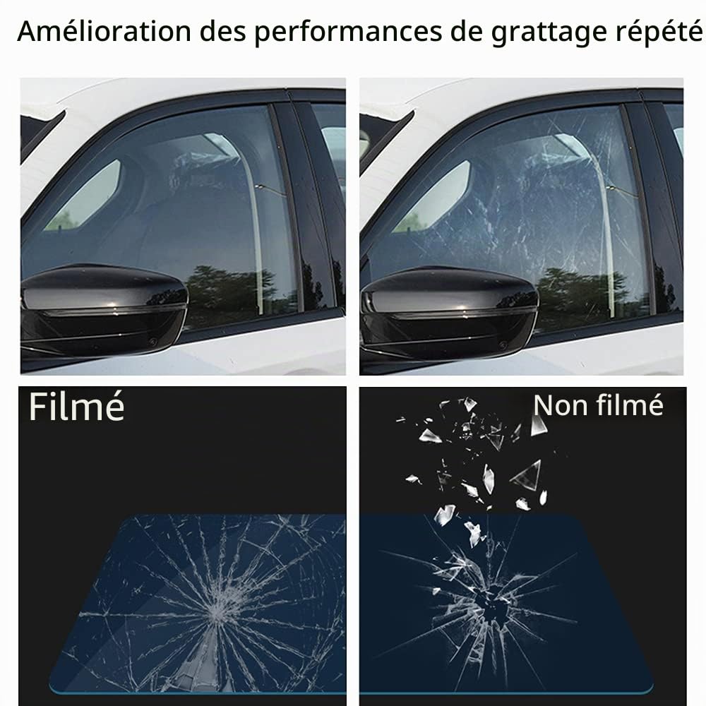ETOPARS 76cm x 3m 5% VLT Film de Teinte de Vitre Voiture Film de Fenêtre Film Teinté Autocollant Verre Film Solaire Teinté Fumée Véhicule