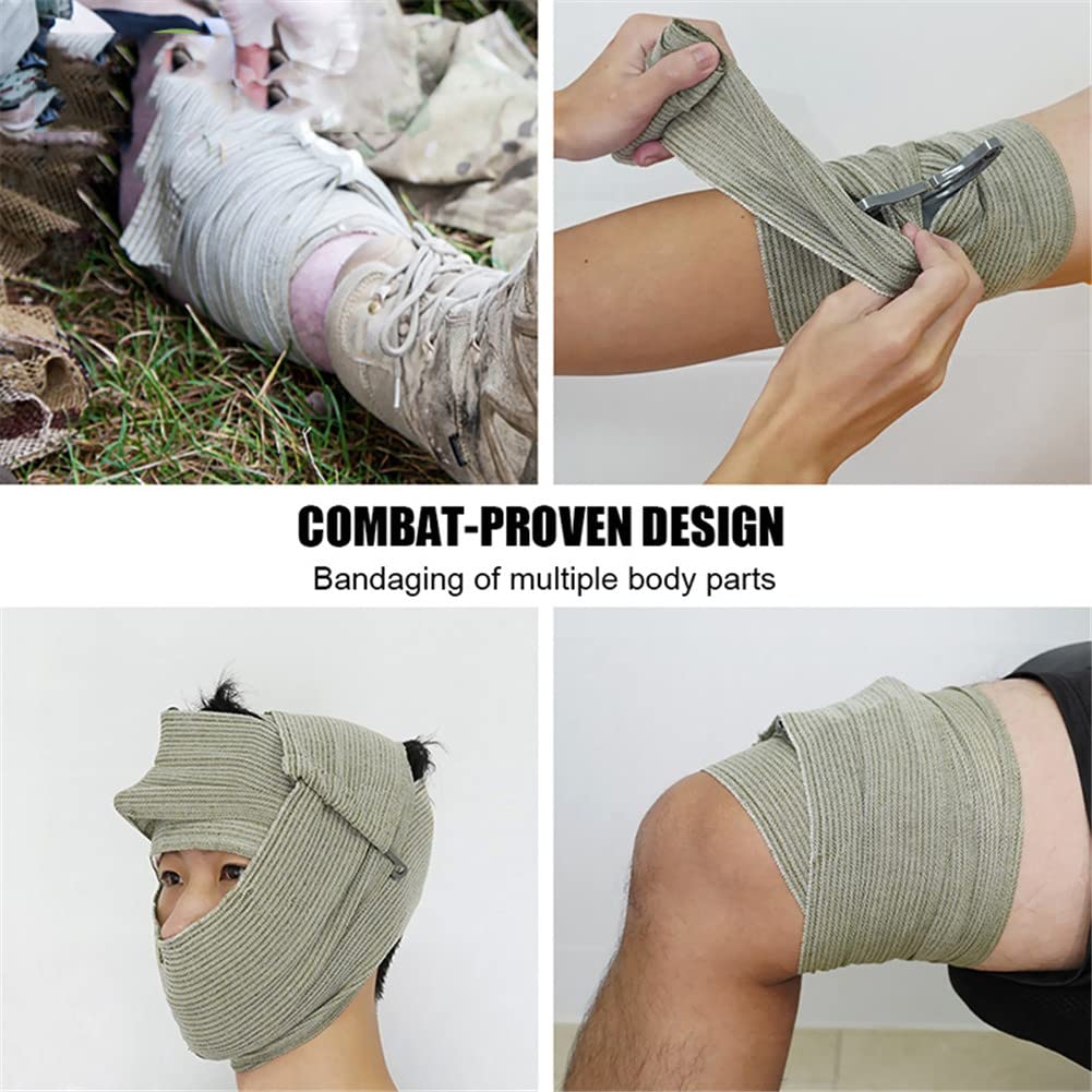 10 paquets de bandages israéliens de 6 pouces, bandages de compression hémostatiques avec double scellage sous vide stérile, pansements d'urgence pour traumatismes par pression