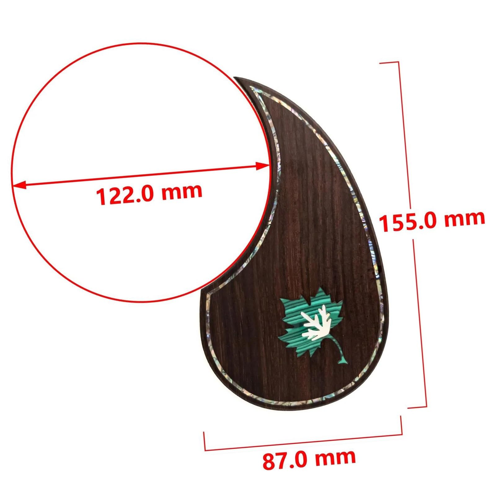 Pickguard do gitary akustycznej dla początkujących Płytka ochronna do gitary akustycznej z palisandru natychmiast odbija się od zarysowań i nacisku(SN01)