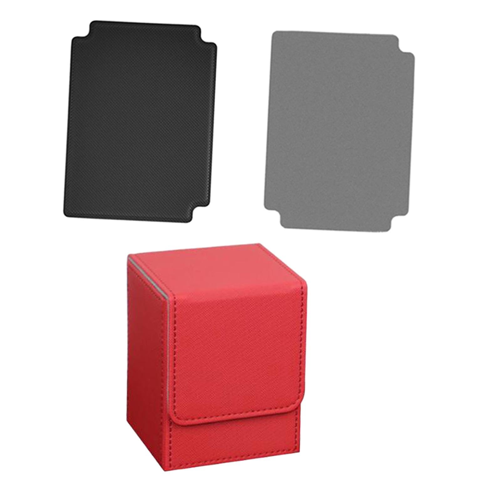 Enakshi (LABEL) Creations Card Deck Box with 2 Dividers Fits 100+ for Collectible Trading Cards Sturdy RedCard Toys Sporting Goods|Team Sports|Baseball & Softball|Equipment Care & Accessories|